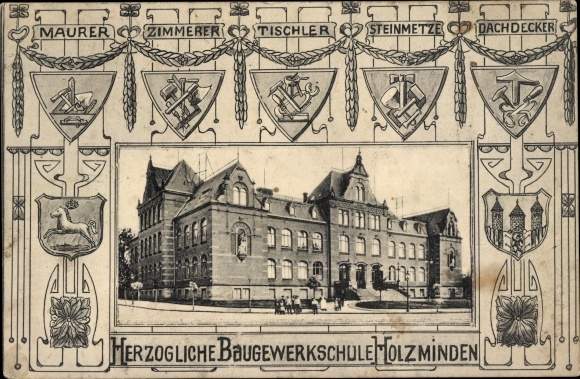 Passepartout PC Holzminden at the Weserm ducal building trade school, roofer, carpenter, bricklayer