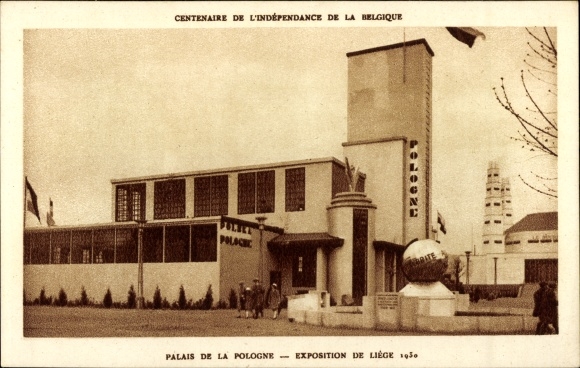 Postcard Liège Liège Wallonia, Palais de la Pologne, Exposition Internationale 1930