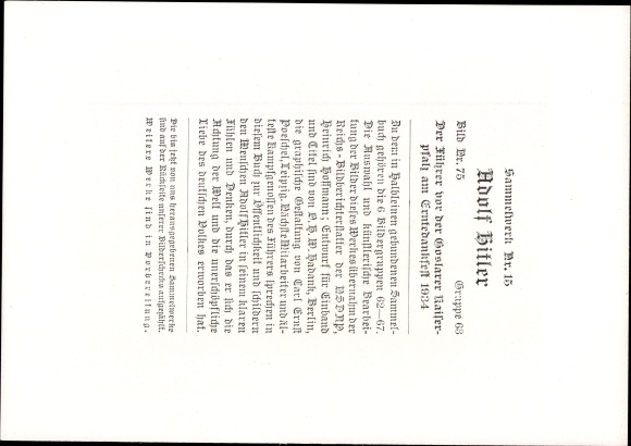 Collective picture Adolf Hitler, Goslar, Imperial Palace, Harvest Festival 1934, Collection No. 15 picture 75