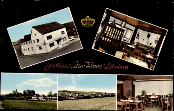 Postcard Löhnberg an der Lahn, Gasthaus zur Krone, Obertorstraße 1
