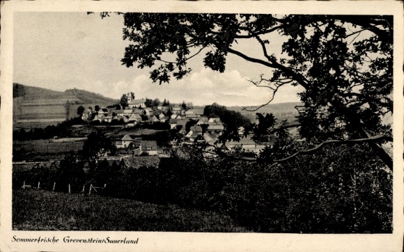 Ak Grevenstein Meschede in het Sauerland, zomerverblijf, panorama