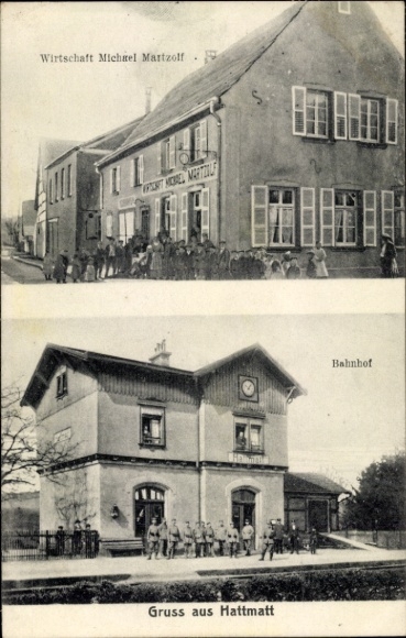 PC Hattmatt Alsace Bas Rhin, economy Michael Martzolf, train station track side, soldiers