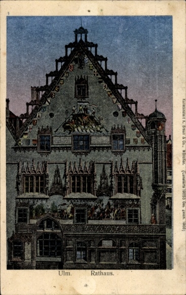 Luna Postcard Ulm on the Danube, Town Hall