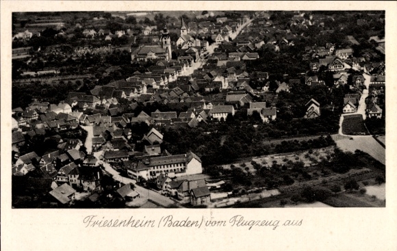 Ak Friesenheim in Baden, Luftaufnahme