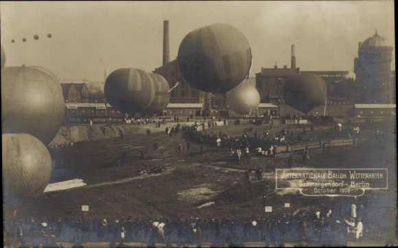 PC Berlin Wilmersdorf Schmargendorf, international balloon races Oct. 1908