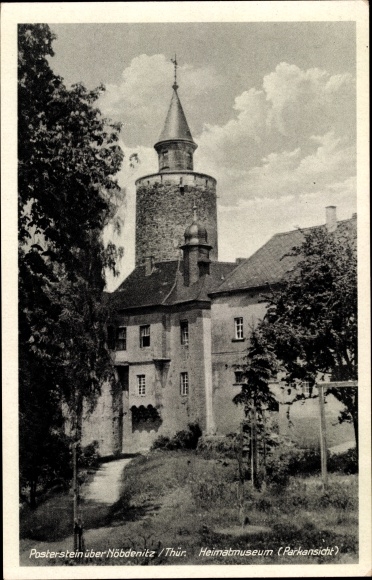 Postcard Posterstein in Altenburger Land, local history museum