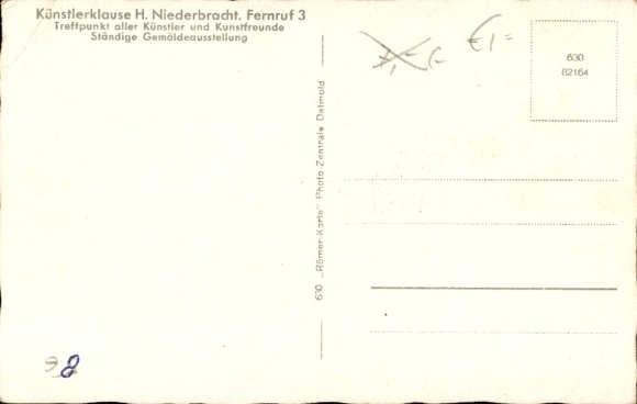 Postcard Schwalenberg in Lippe, paintings of the artist's lodge, farm
