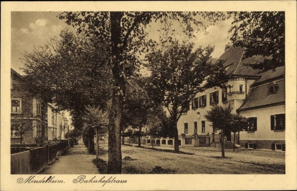 Postcard Mindelheim in Unterallgäu, Bahnhofstraße