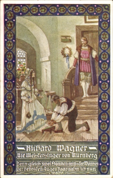 Artist Postcard Kutzer, Ernst, Richard Wagner, The Mastersingers of Nuremberg