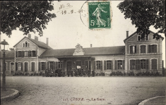 Postcard Cosne Nievre, The Train Station
