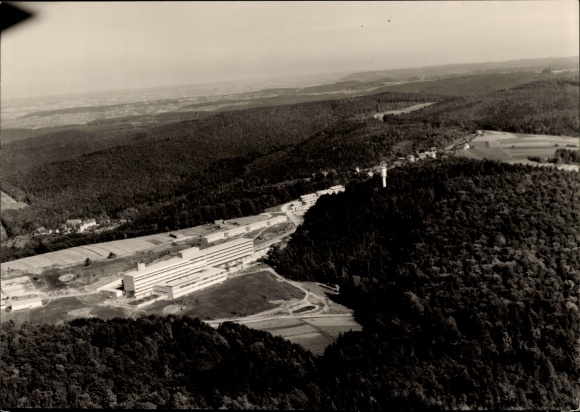 Postcard Löwenstein in Württemberg, lung sanatorium, aerial photo Strähle, Schorndorf/Wärttbg.