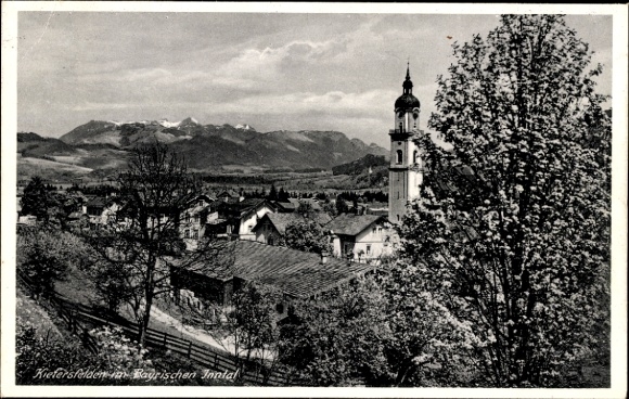 Postcard Kiefersfelden Upper Bavaria, general view, tower