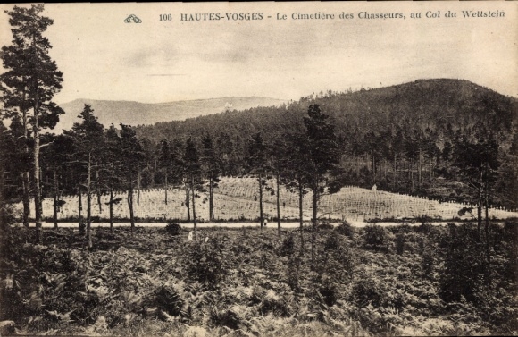 CPA Orbey Urbeis Alsace Haut Rhin, Col du Wettstein, Le Cimetière des Chasseurs