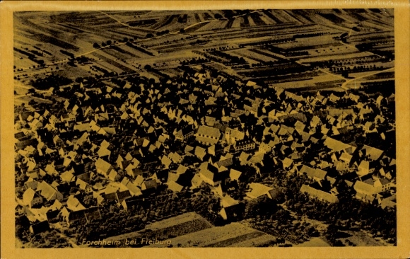 Postcard Forchheim am Kaiserstuhl, aerial photograph