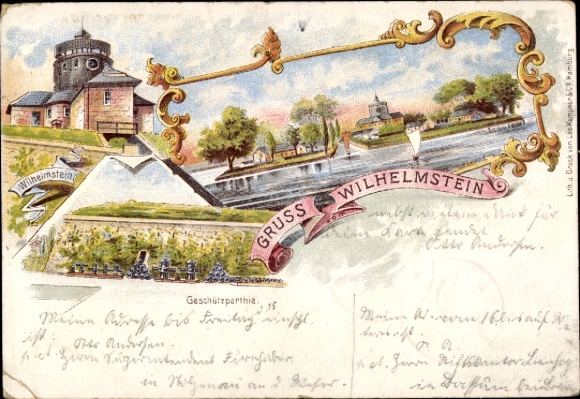 Chromo-Litho Steinhude Wunstorf in Lower Saxony, Wilhelmstein in the Steinhuder Meer