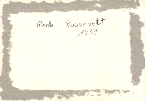 Photo H. Hoffmann, US President Franklin D. Roosevelt, January 1939