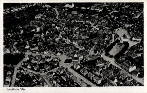Ak Forchheim in Oberfranken Bayern, Fliegeraufnahme