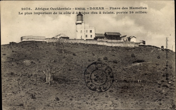 Postcard Dakar Senegal, Mamelles Lighthouse