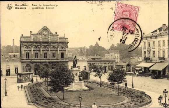 Ak Bruxelles Brüssel, Bahnhof Luxemburg