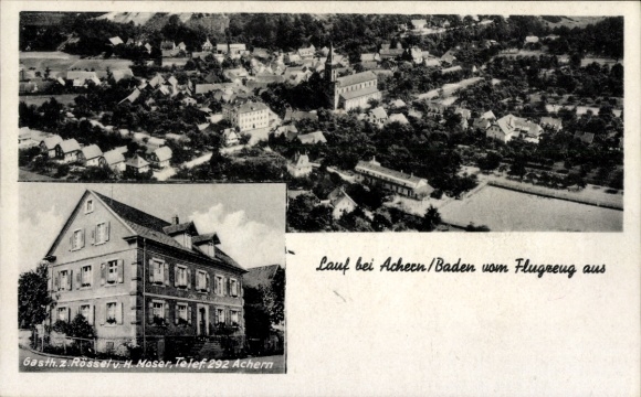 Postcard Lauf in Baden Schwarzwald, Gasthaus zum Rössel, total view