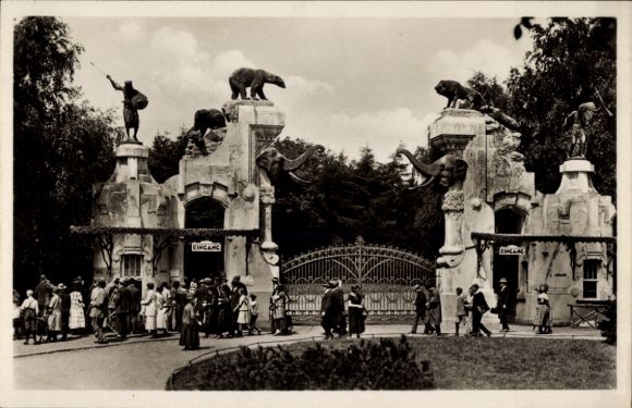 Ak Hamburg Eimsbüttel Stellingen, Carl Hagenbeck's Tierpark, Haupteingang