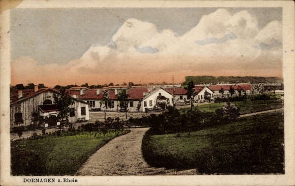 KP Dormagen am Niederrhein, DORMAGEN am Rhein, domy, ścieżka, krajobraz