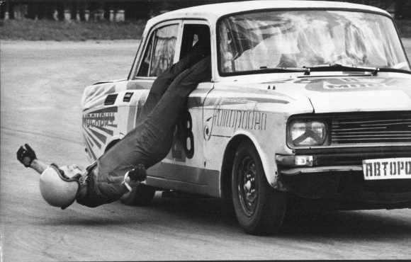 Photo Russia, auto racing, auto rally Russian winter, Moscow Moskvich plant, auto rodeo