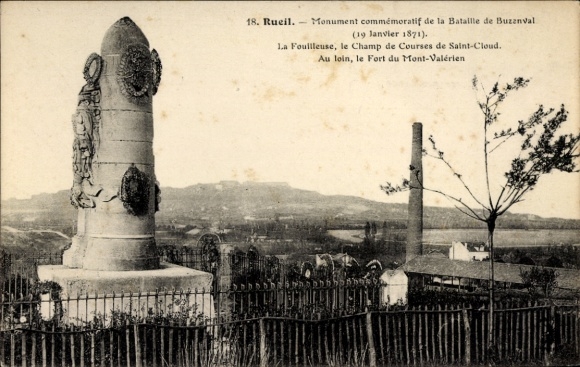 Ak Rueil Hauts-de-Seine,  Monument commémoratif de la Bataille de Buzenval (19 Janvier 1871). ...