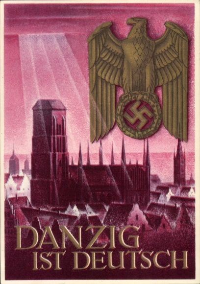 Postal stationery artist Postcard Klein, Gottfried, Danzig is German