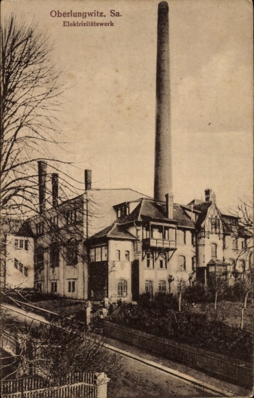 Ak Oberlungwitz in Sachsen, Elektrizitätswerk
