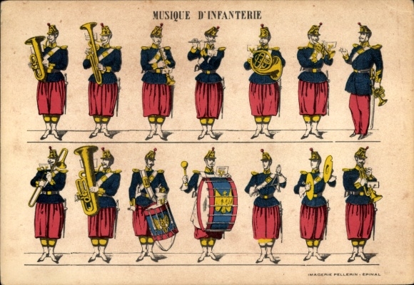 CPA Épinal Lorraine Vosges, Musique d'Infanterie, Pellerin