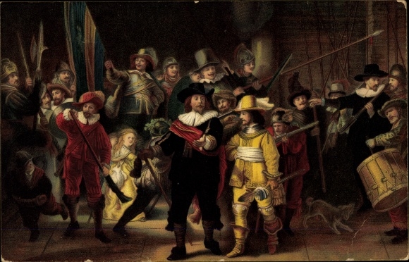 Künstler Ak Rembrandt, Die Nachtwache
