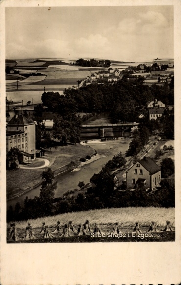 Postcard Silberstraße Wilkau Haßlau in Saxony, general view