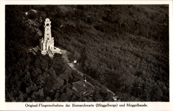 Postcard Berlin Köpenick, Müggelberge, Bismarckwarte, Müggelbaude