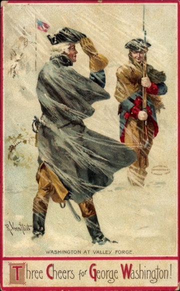 Künstler Präge Ak Veenfliet, Richard, George Washington, Washington at Valley Forge