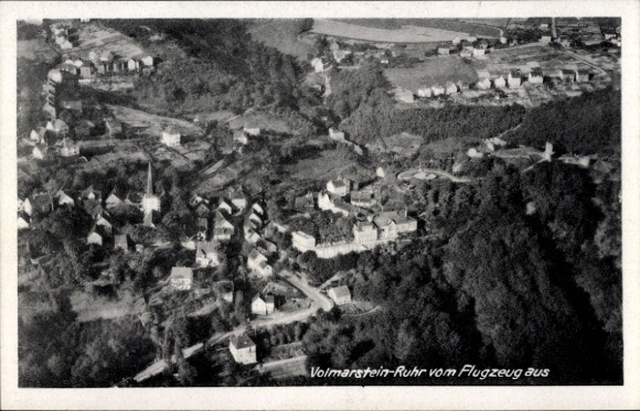 Postcard Volmarstein Wetter an der Ruhr, aerial photograph, inn Heinrich Schackmann