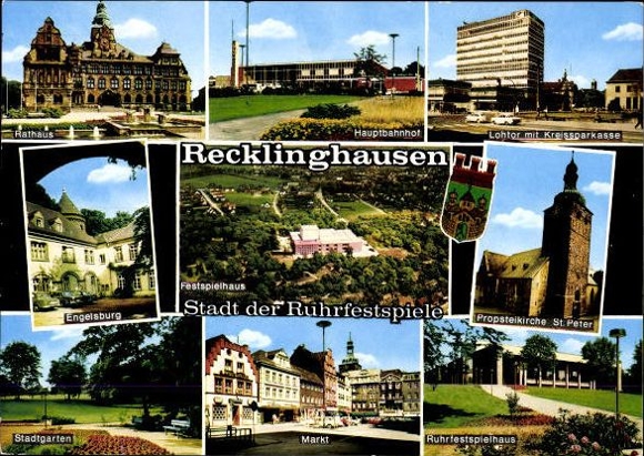11 alte Ak Recklinghausen in Westfalen, diverse Ansichten