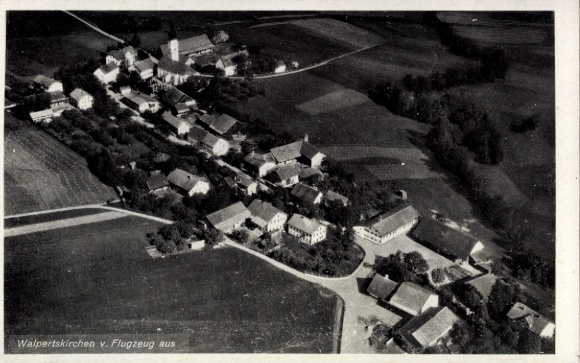 Ak Walpertskirchen Oberbayern, Fliegeraufnahme