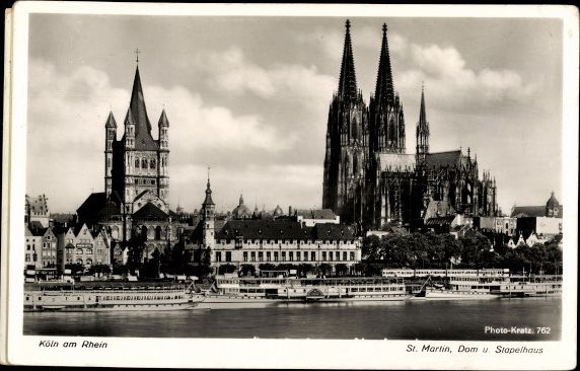 8 old PCs Cologne on the Rhine, various views