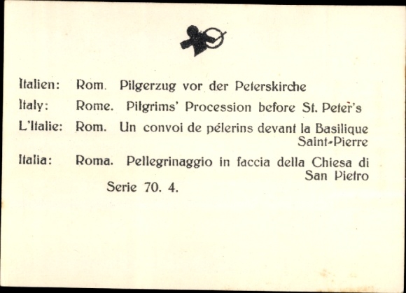 Stereo photo Roma Rome Lazio, pilgrim procession in front of St. Peter's Church