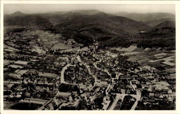 Postcard Bad Bergzabern on the Palatinate Wine Route, aerial photograph