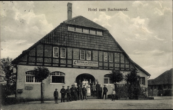 Postcard Hänigsen Uetze in Lower Saxony, Hotel zum Sachsenroß