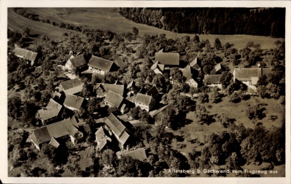 Postcard Altersberg Gschwend Ostalbkreis, aerial photograph