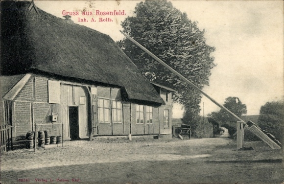 Postcard Rosenfeld Rastorf Schleswig-Holstein, Gasthaus A. Rolfs