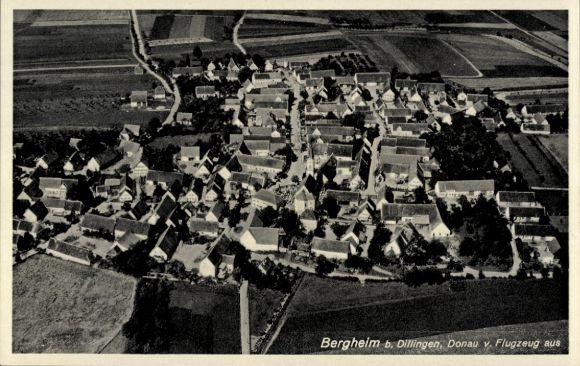 Postcard Bergheim an der Donau Upper Bavaria, aerial photograph