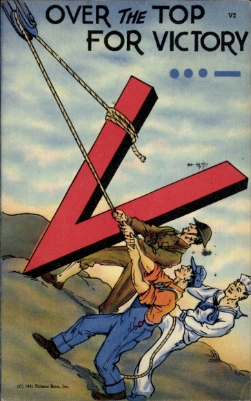 Artysta KP Over the Top for Victory, amerykańska propaganda II wojny światowej, żołnierz, marynarz, robotnik