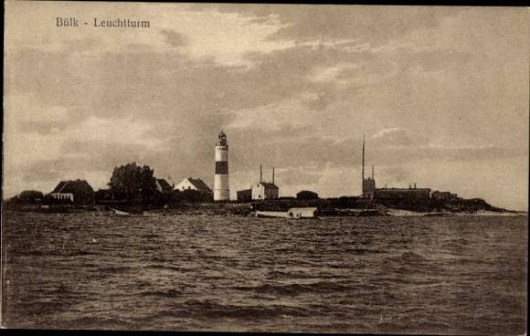 Ak Ostseebad Strande in Sleeswijk-Holstein, vuurtoren van Bülk