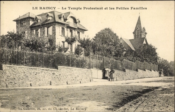 Ak Le Raincy Seine Saint Denis, Le Temple Protestant, les Petites Familles, Gebäude, Kirche