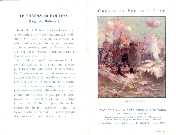 Klapp Ak Chemins de Fer de l'Etat, Les Grandes Legendes de Bretagne, Le Trepas du Roi d'Ys