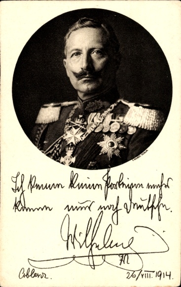 Postcard Kaiser Wilhelm II., Portrait, I no longer know any parties, quote 1914